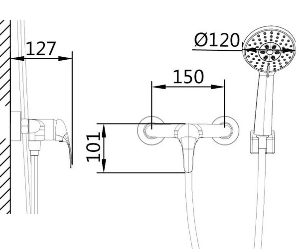 смеситель для душа WONZON & WOGHAND WW-4540